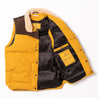 【Shangri-La Heritage】“Bivacco” Yellow Western Down Vest 黄色拚皮鵝絨背心