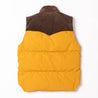 【Shangri-La Heritage】“Bivacco” Yellow Western Down Vest 黄色拚皮鵝絨背心