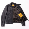 【Shangri-La Heritage】“Café Racer” J-100 Black Aniline Leather Jacket 荔枝皮騎士皮衣