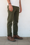 【Freenote】水洗重磅帆布軍褲 橄欖綠色／14oz／Workers Chino Slim Fit Pants