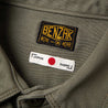 【Benzak Denim Developers】BWS-04 SCOUT OVERSHIRT 9.5 oz. Olive Green Military Sateen