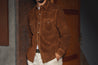 【Fortela】RANCH CR001 MOU Western Suede Shirt Jacket 