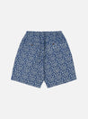 【Universal Works】Pleated Track Short In Indigo Japanese Paisley／變形蟲藍染打摺短褲