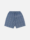 【Universal Works】Pleated Track Short In Indigo Japanese Paisley／變形蟲藍染打摺短褲