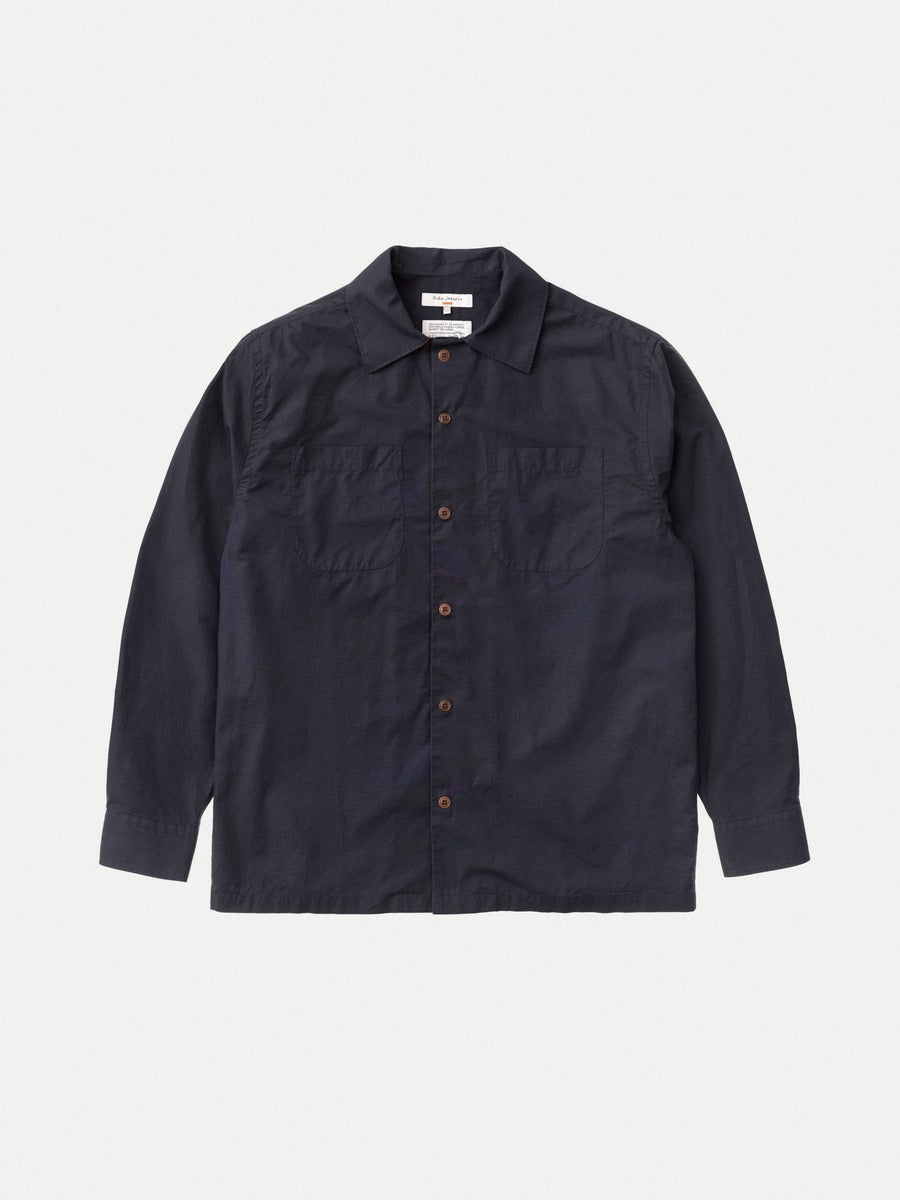 【Nudie Jeans】Vincent Vacay Shirt Navy