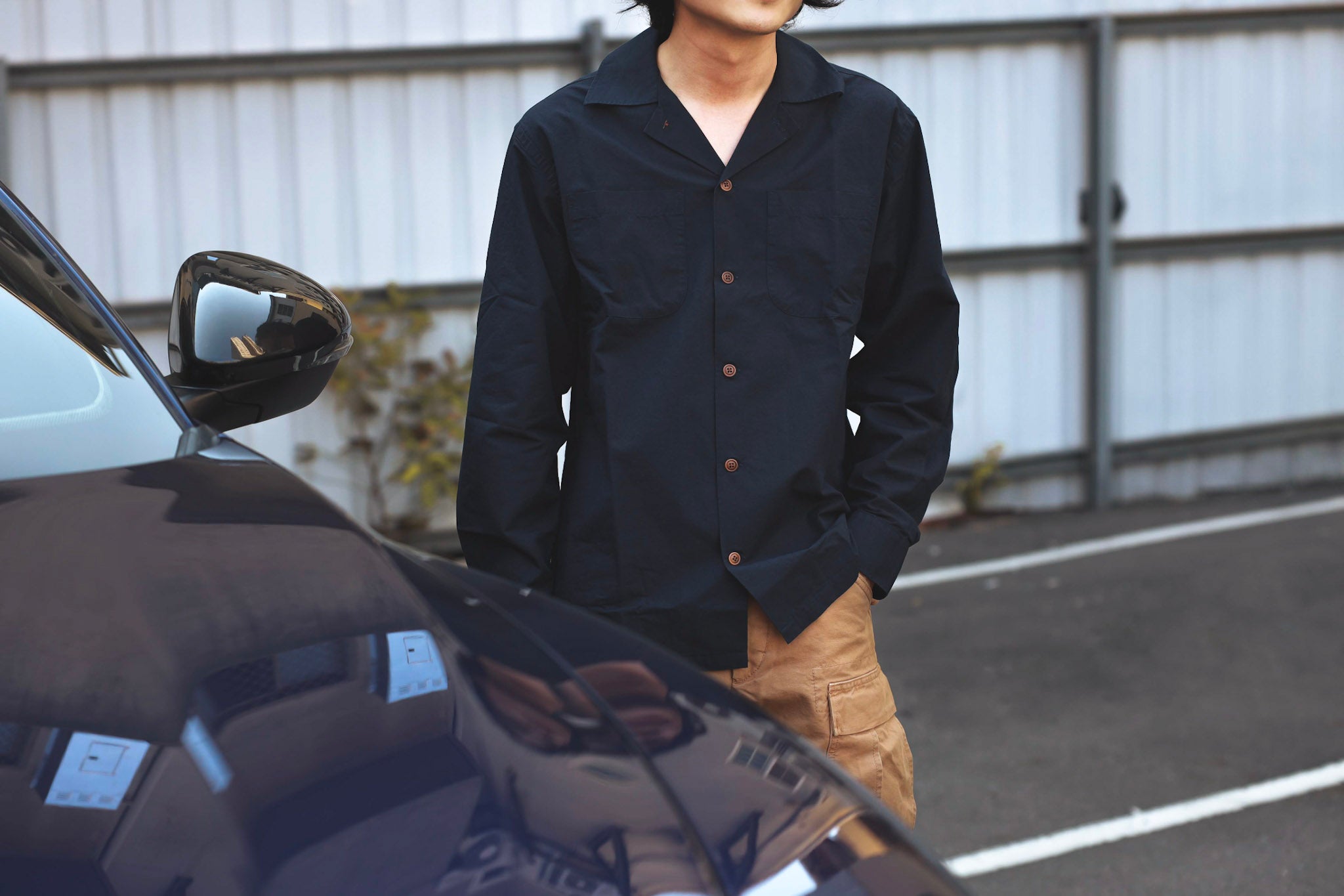 【Nudie Jeans】Vincent Vacay Shirt Navy